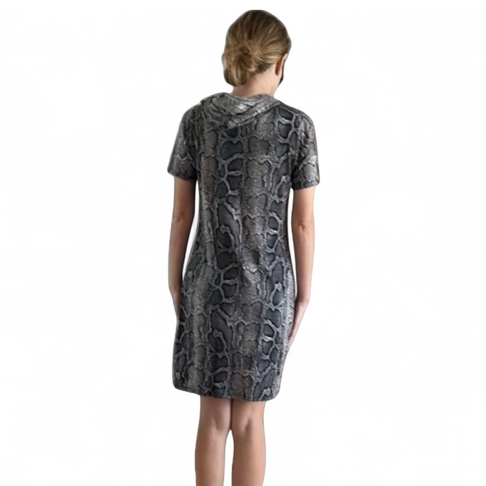 Michael Kors hooded snakeskin dress, size XS. Grey and black. Knit. - Picture 2 of 9